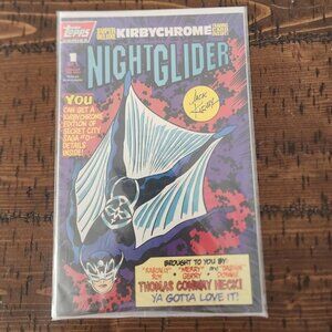 Night Glider #1P (1993) Topps Comic-Polybagged with Kirbychrome Trading Card